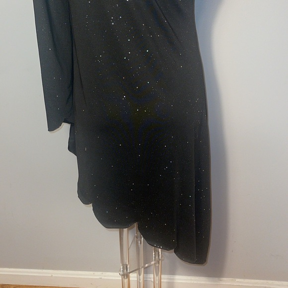 CBR NWT One shoulder Black Glitter dress. Small. - Picture 9 of 14